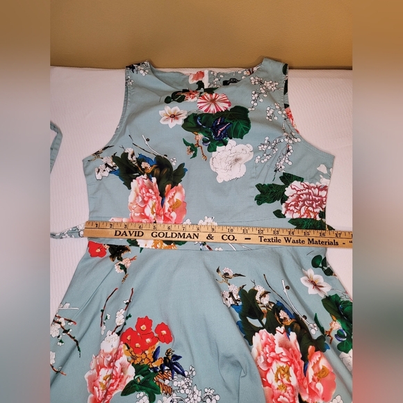 Acevog Floral A-Line Rockabilly Retro Dress sz XL - Picture 6 of 10